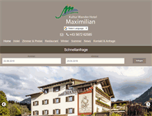 Tablet Screenshot of hotelmaximilian.at